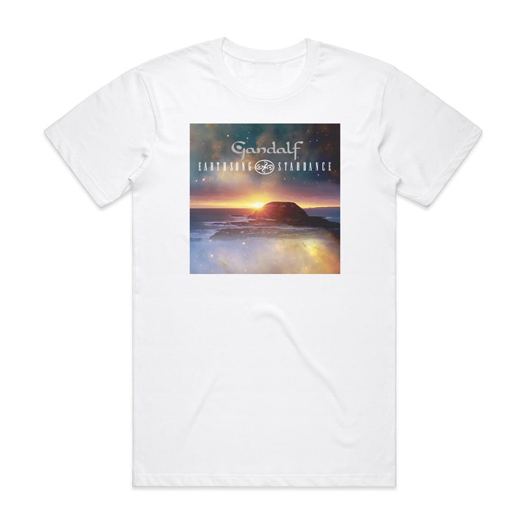 Gandalf Earthsong Stardance Album Cover T-Shirt White