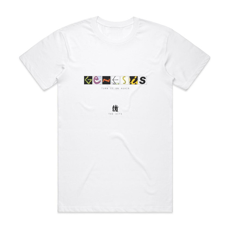 Genesis Turn It On Again The Hits Album Cover T-Shirt White