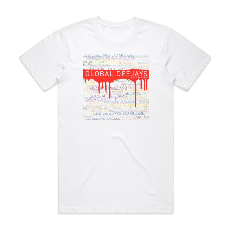 Global Deejays Network Album Cover T-Shirt White