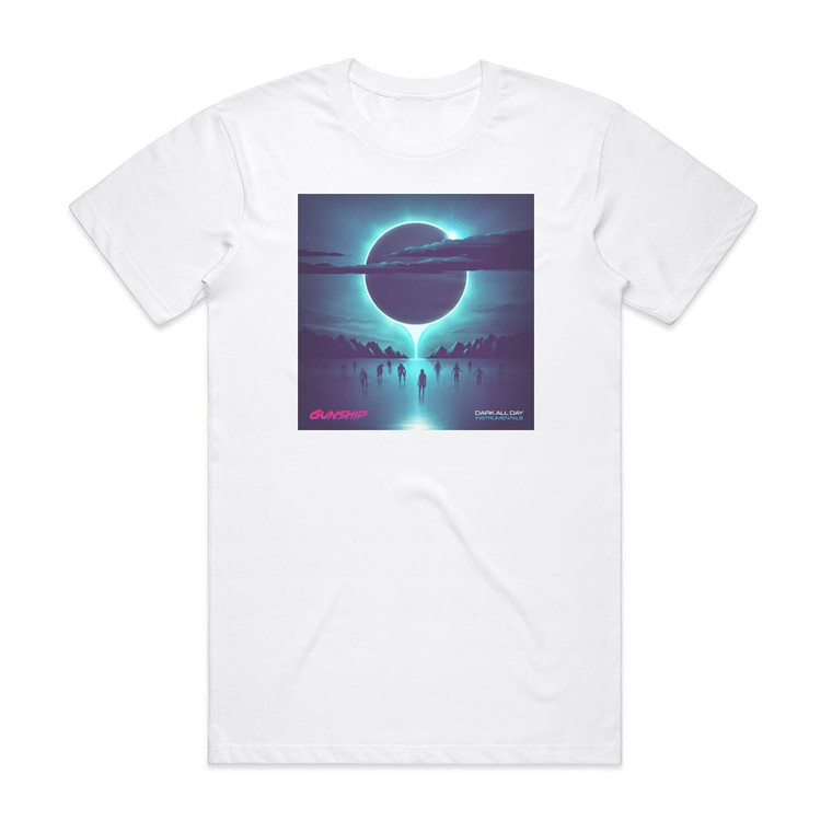 GUNSHIP Dark All Day 5 Album Cover T-Shirt White