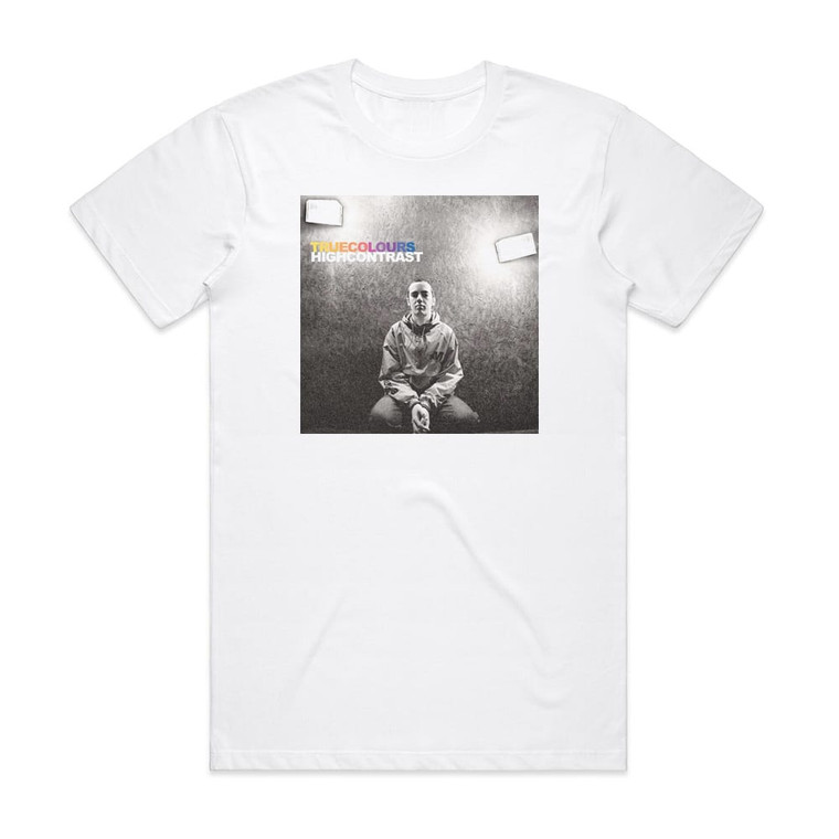 High Contrast True Colours Album Cover T-Shirt White