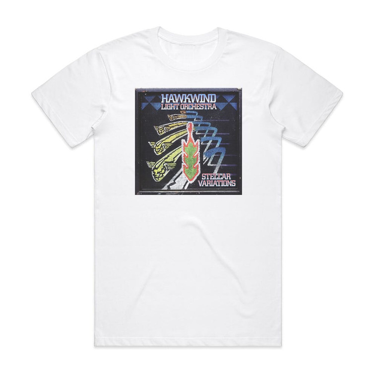 Hawkwind Light Orchestra Stellar Variations Album Cover T-Shirt White