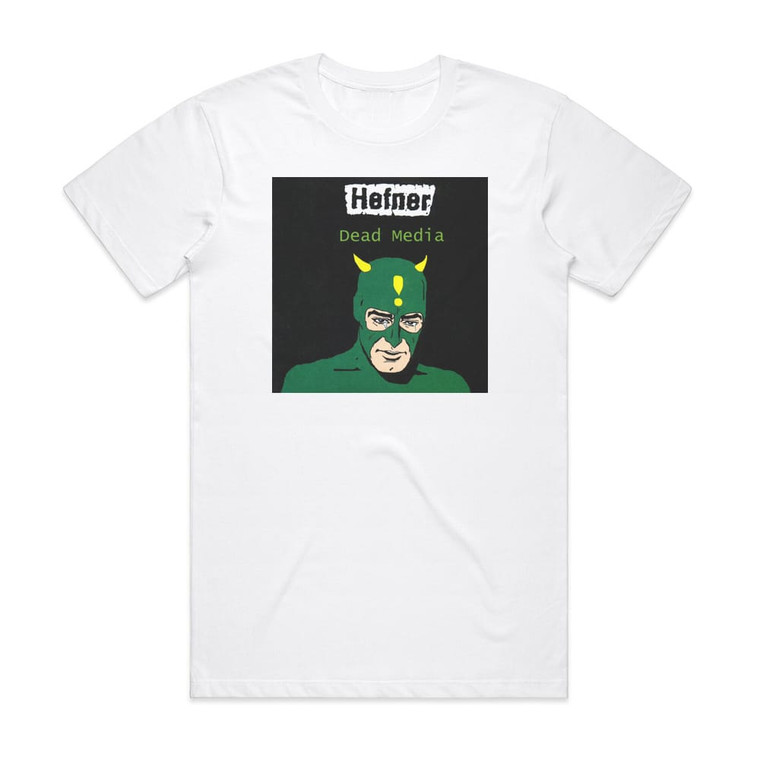 Hefner Dead Media Album Cover T-Shirt White Hefner Dead Media Album Cover T-Shirt White