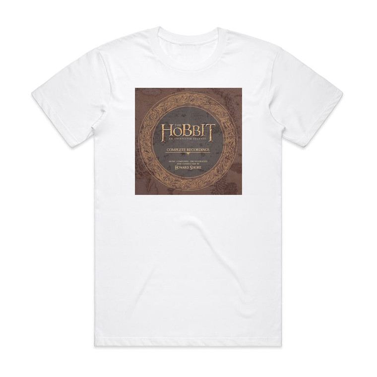 Howard Shore The Hobbit An Unexpected Journey 3 Album Cover T-Shirt White