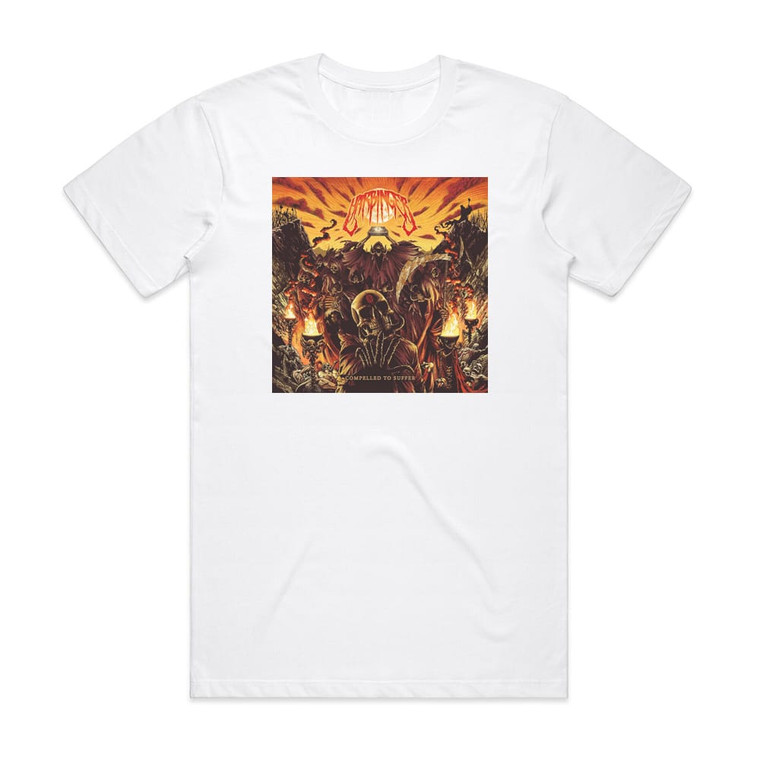 Harbinger Compelled To Suffer Album Cover T-Shirt White