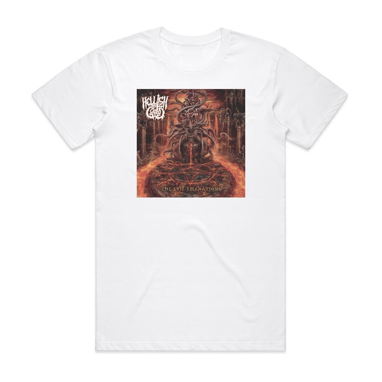 Hellish God The Evil Emanations Album Cover T-Shirt White