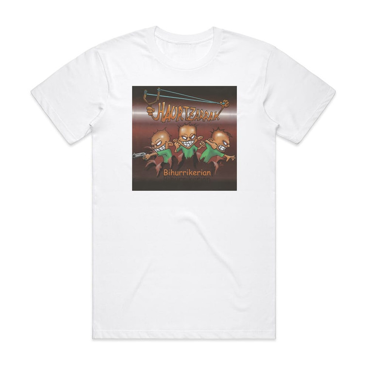 Haurtzarrak Bihurrikerian Album Cover T-Shirt White