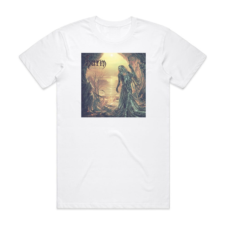 Harm October Fire Album Cover T-Shirt White Harm October Fire Album Cover T-Shirt White
