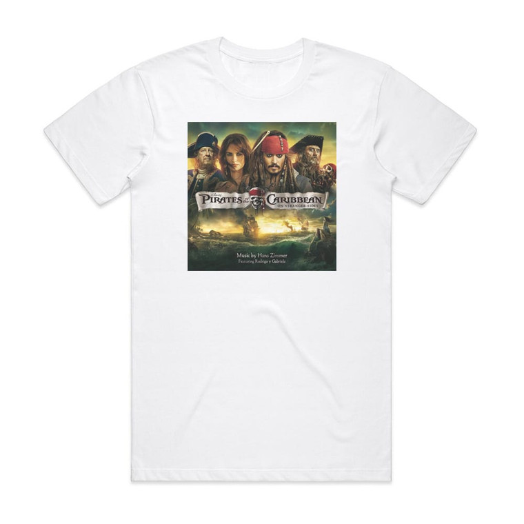 Hans Zimmer Pirates Of The Caribbean On Stranger Tides Album Cover T-Shirt White
