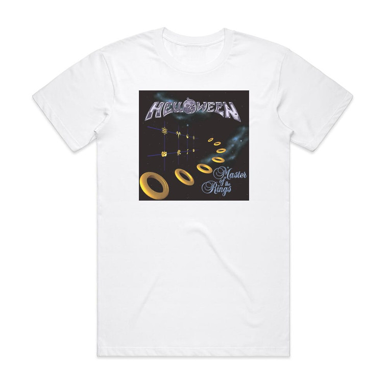 Helloween Master Of The Rings 1 Album Cover T-Shirt White