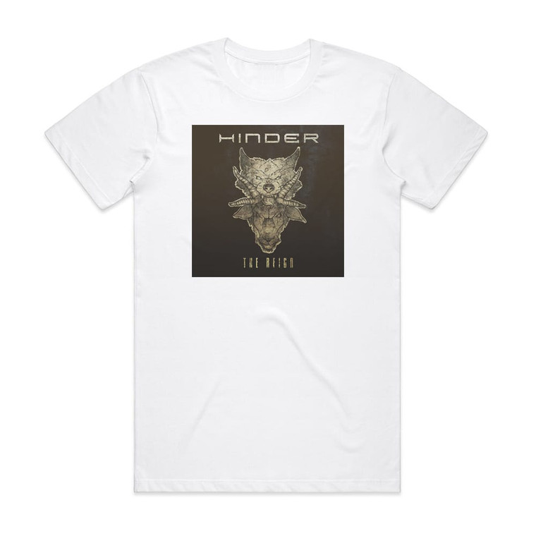 Hinder The Reign Album Cover T-Shirt White