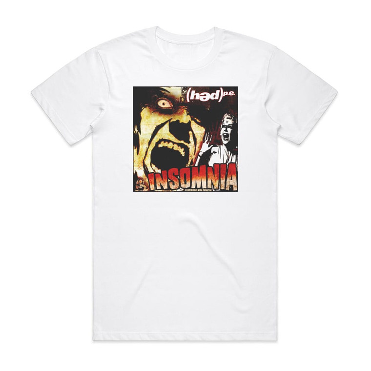 hed pe Insomnia 1 Album Cover T-Shirt White hed pe Insomnia 1 Album Cover T-Shirt White