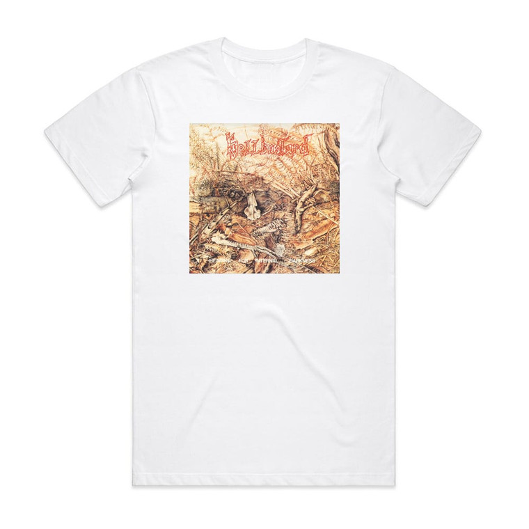 Hellbastard Heading For Internal Darkness Album Cover T-Shirt White