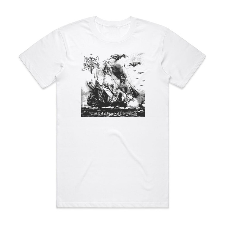 Hellveto Galeon And Hellveto Album Cover T-Shirt White