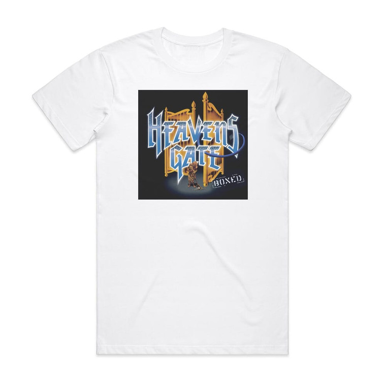 Heavens Gate Boxed Album Cover T-Shirt White