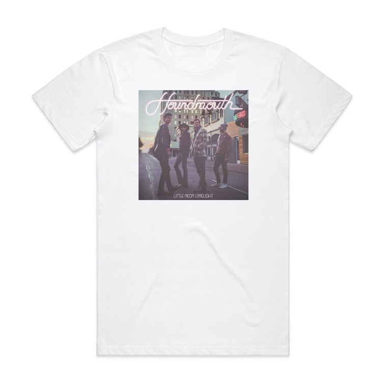 Houndmouth Little Neon Limelight Album Cover T-Shirt White Houndmouth Little Neon Limelight Album Cover T-Shirt White