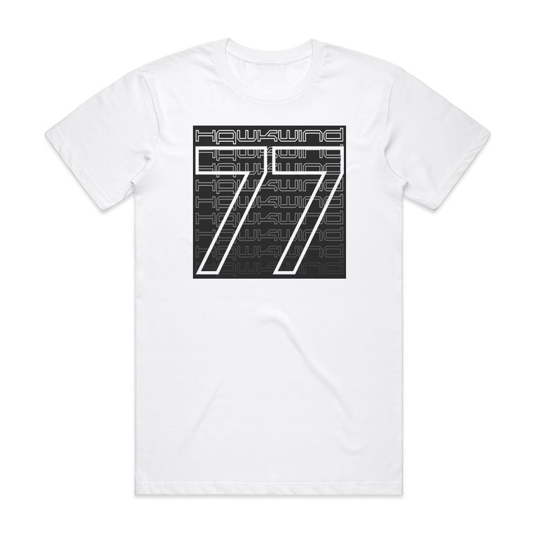 Hawkwind 77 Album Cover T-Shirt White