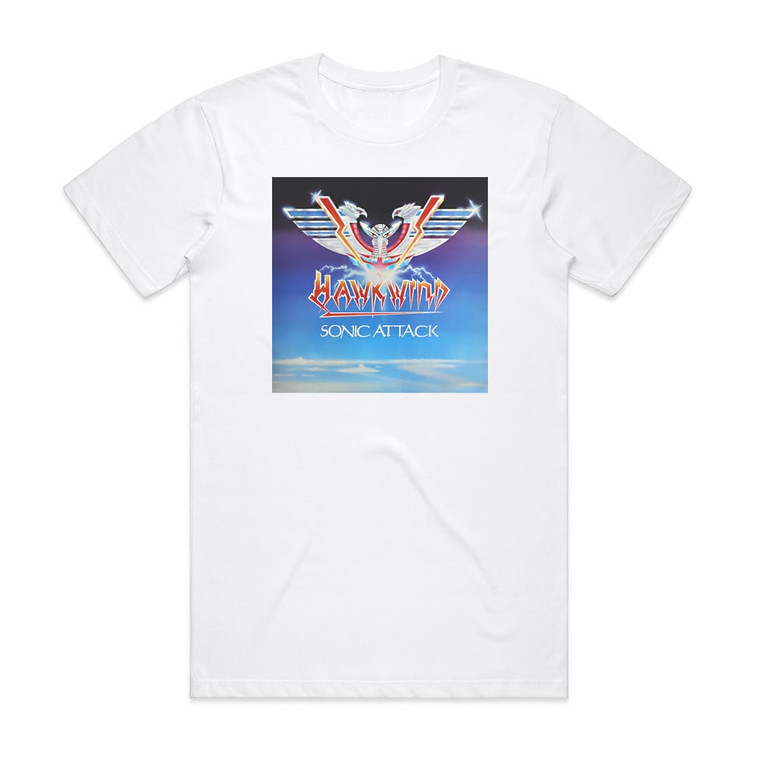 Hawkwind Sonic Attack Album Cover T-Shirt White