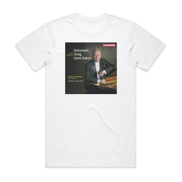 Howard Shelley Piano Concertos Album Cover T-Shirt White