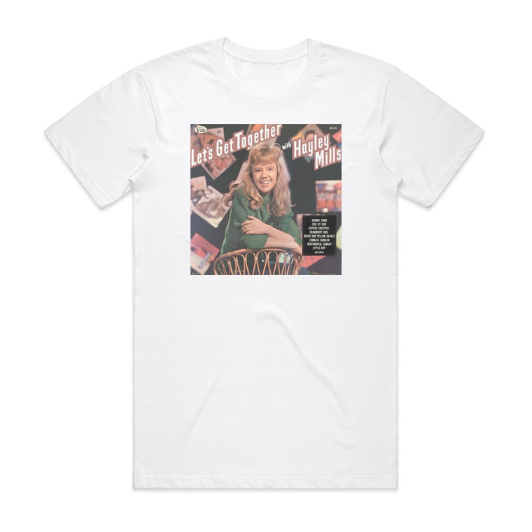 Hayley Mills Lets Get Together With Hayley Mills Album Cover T-Shirt White