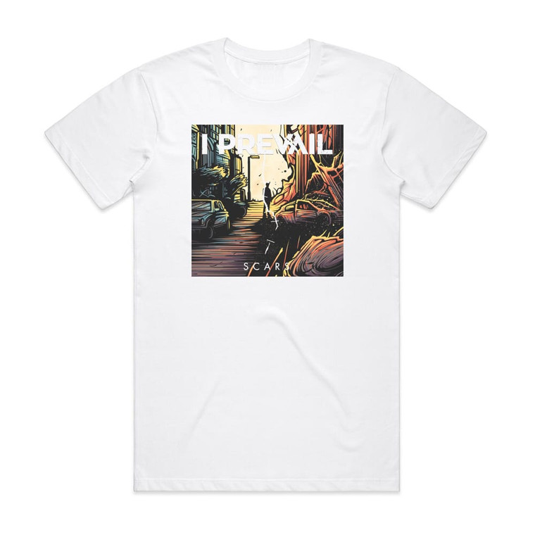I Prevail Scars 1 Album Cover T-Shirt White I Prevail Scars 1 Album Cover T-Shirt White