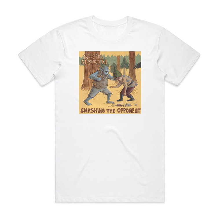 Infected Mushroom Smashing The Opponent Album Cover T-Shirt White