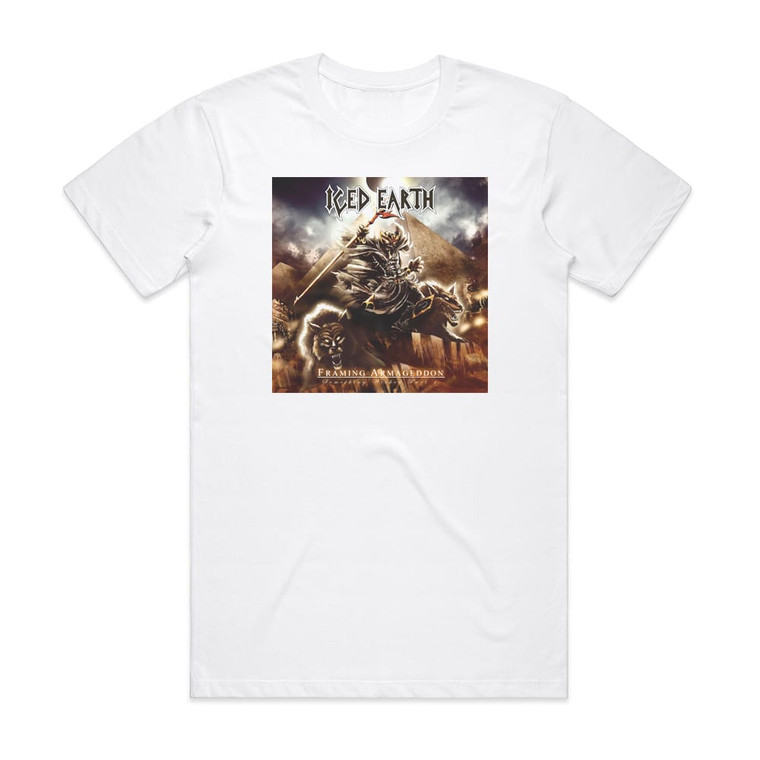 Iced Earth Framing Armageddon Something Wicked Part 1 Album Cover T-Shirt White