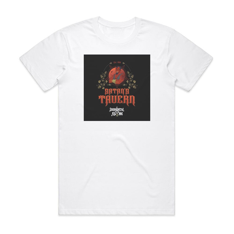 Immortal Synn Satans Tavern Album Cover T-Shirt White