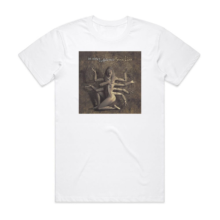 In Strict Confidence Seven Lives Album Cover T-Shirt White