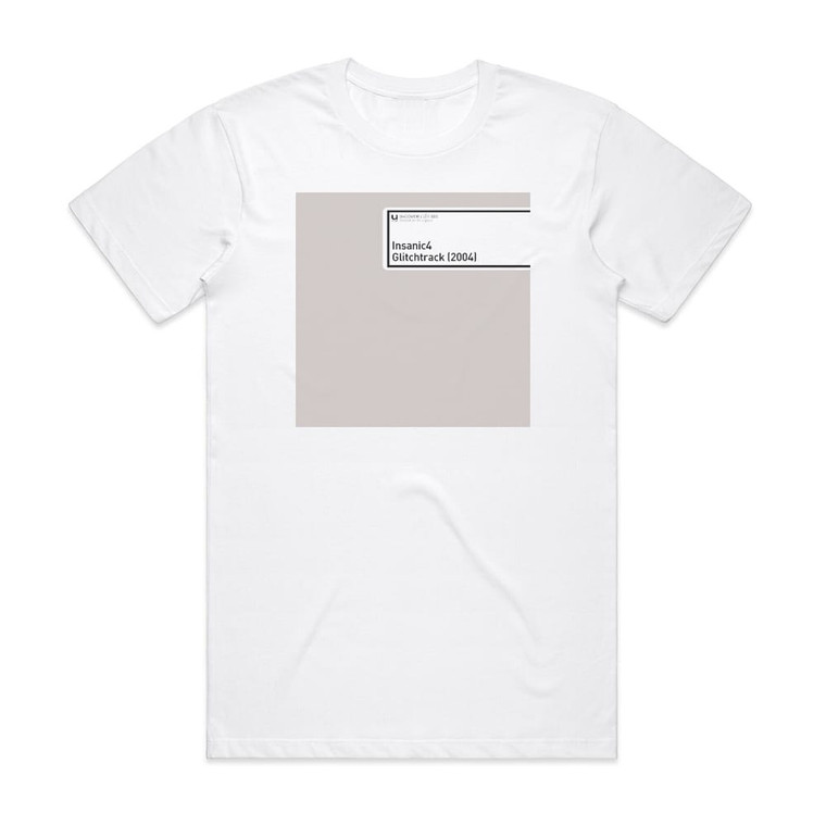 Insanic4 Glitchtrack Album Cover T-Shirt White