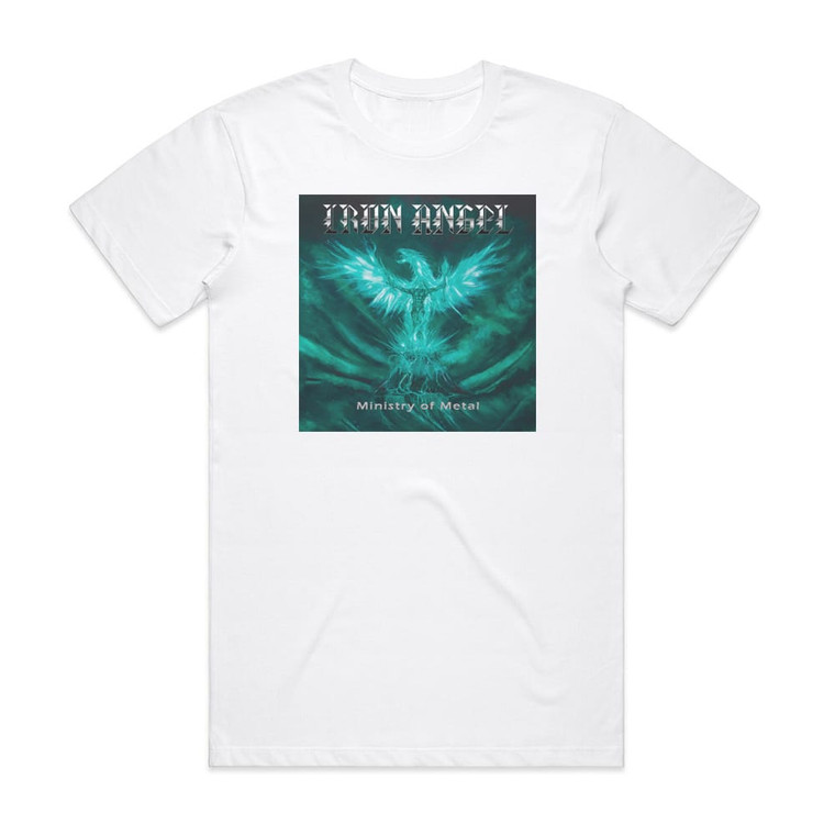 Iron Angel Ministry Of Metal Album Cover T-Shirt White