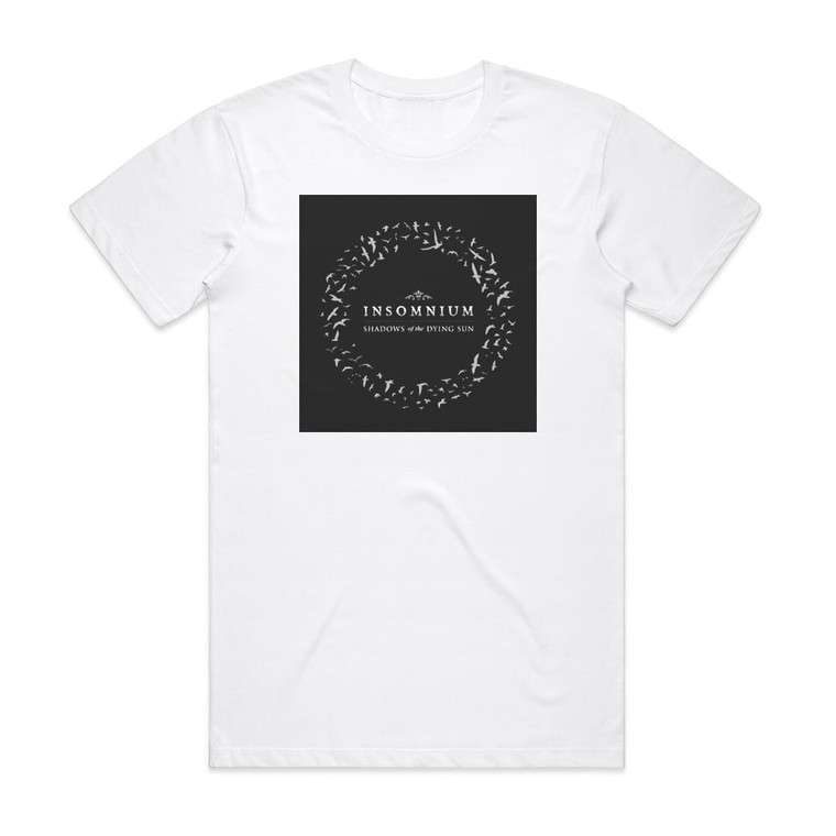 Insomnium Shadows Of The Dying Sun 1 Album Cover T-Shirt White Insomnium Shadows Of The Dying Sun 1 Album Cover T-Shirt White