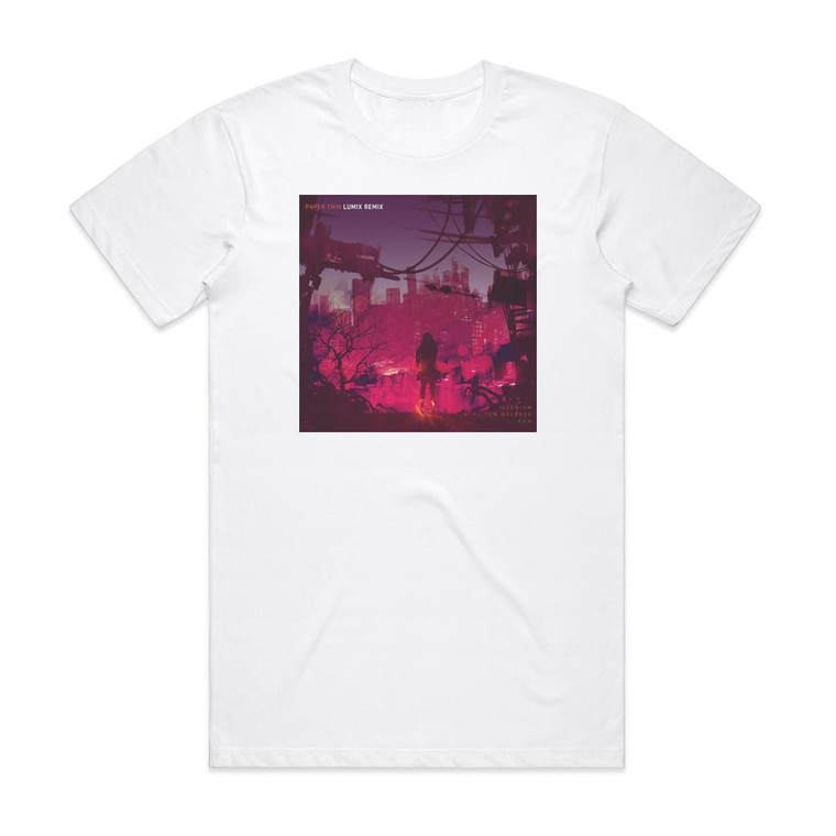 Illenium Paper Thin Lumx Remix Album Cover T-Shirt White