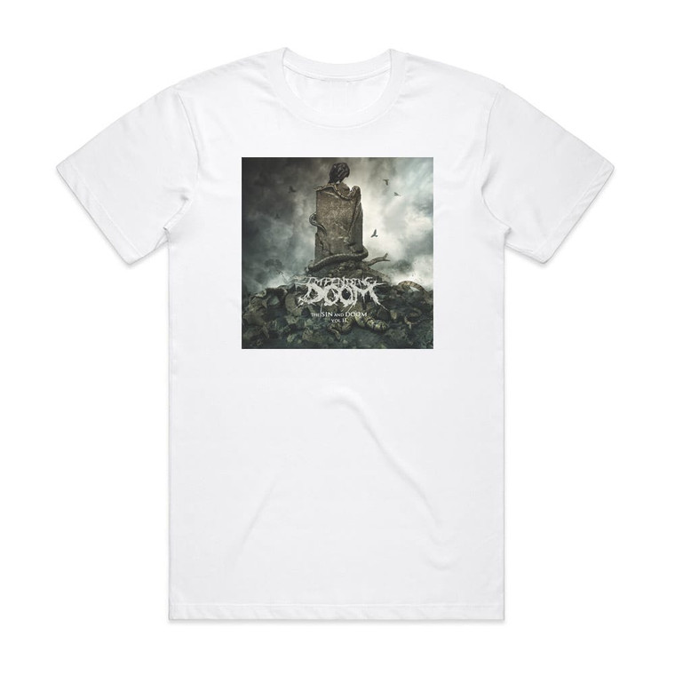 Impending Doom The Sin And Doom Vol Ii Album Cover T-Shirt White