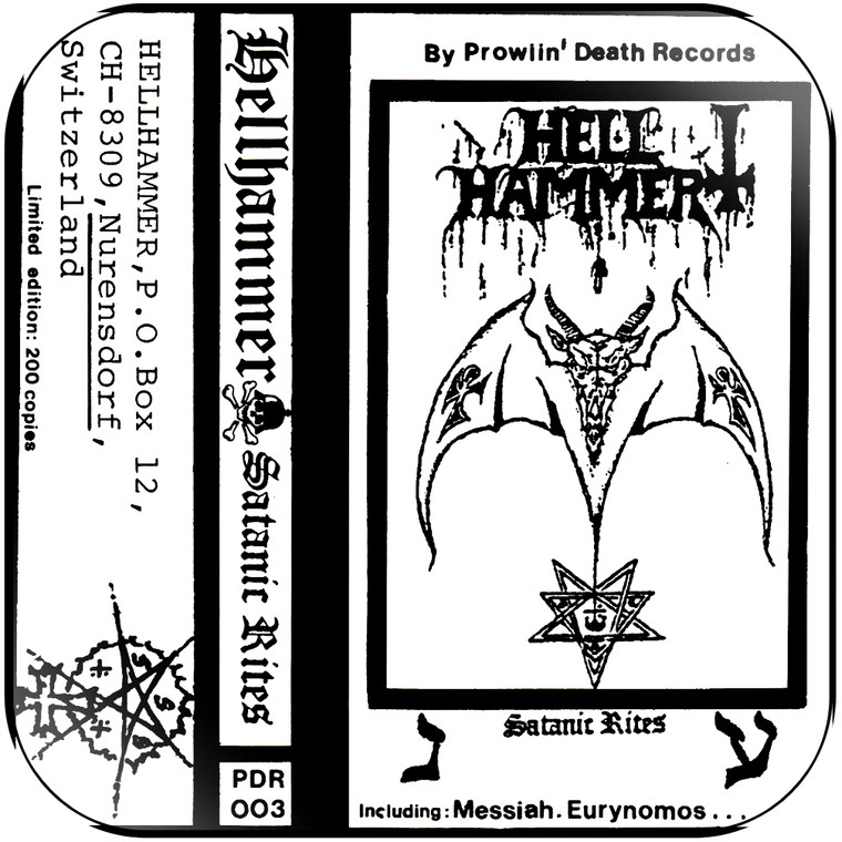 Hellhammer Satanic Rites Album Cover Sticker