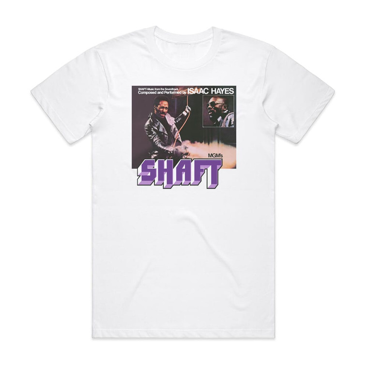 Isaac Hayes Shaft 1 Album Cover T-Shirt White