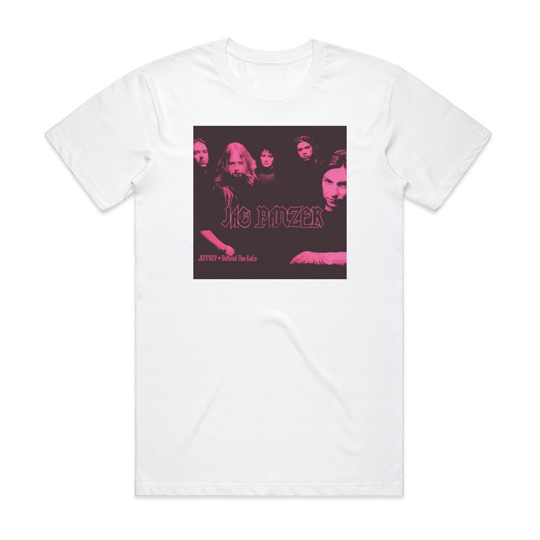 Jag Panzer Jeffrey Behind The Gate Album Cover T-Shirt White