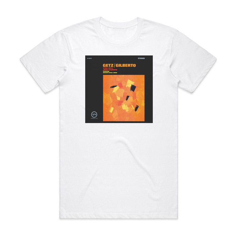 Joao Gilberto Getzgilberto 1 Album Cover T-Shirt White