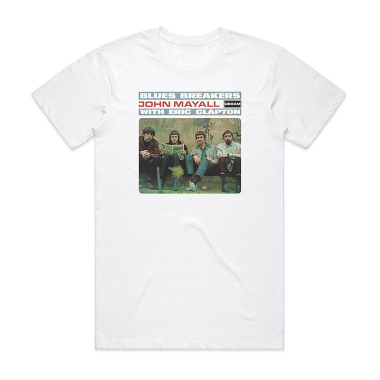 John Mayall and The Bluesbreakers Blues Breakers With Eric Clapton Album Cover T-Shirt White
