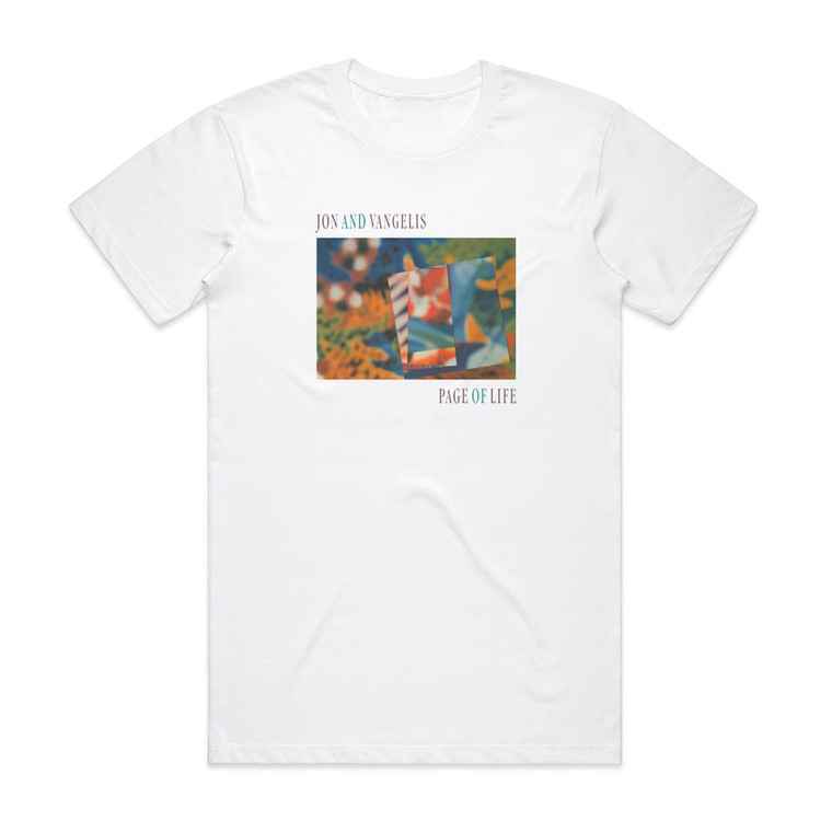 Jon and Vangelis Page Of Life 1 Album Cover T-Shirt White