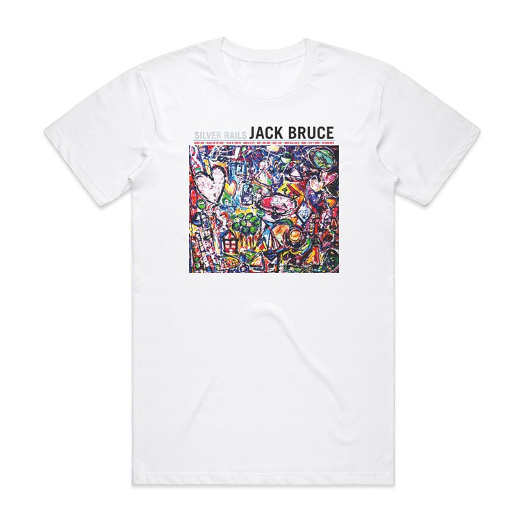 Jack Bruce Silver Rails Album Cover T-Shirt White