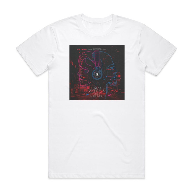 Jam and Spoon Right In The Night Pigdan Nicholson Remixes Album Cover T-Shirt White