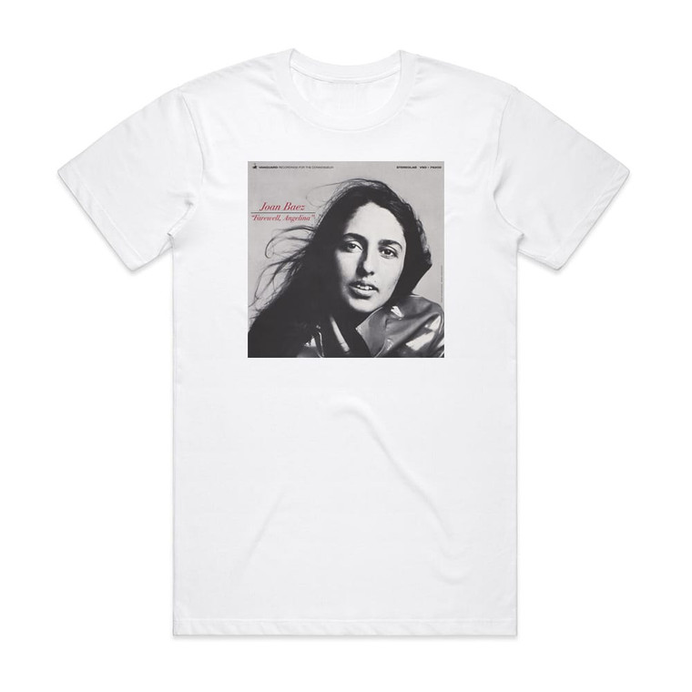 Joan Baez Farewell Angelina 1 Album Cover T-Shirt White