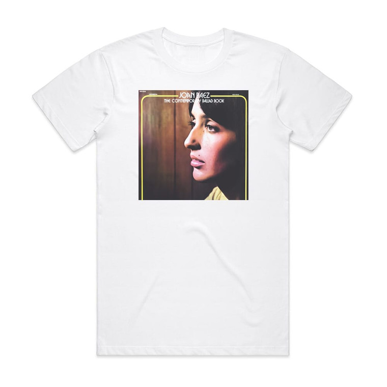Joan Baez The Contemporary Ballad Book Album Cover T-Shirt White