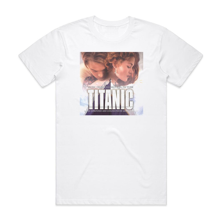 James Horner Titanic Music From The Motion Picture 3 Album Cover T-Shirt White