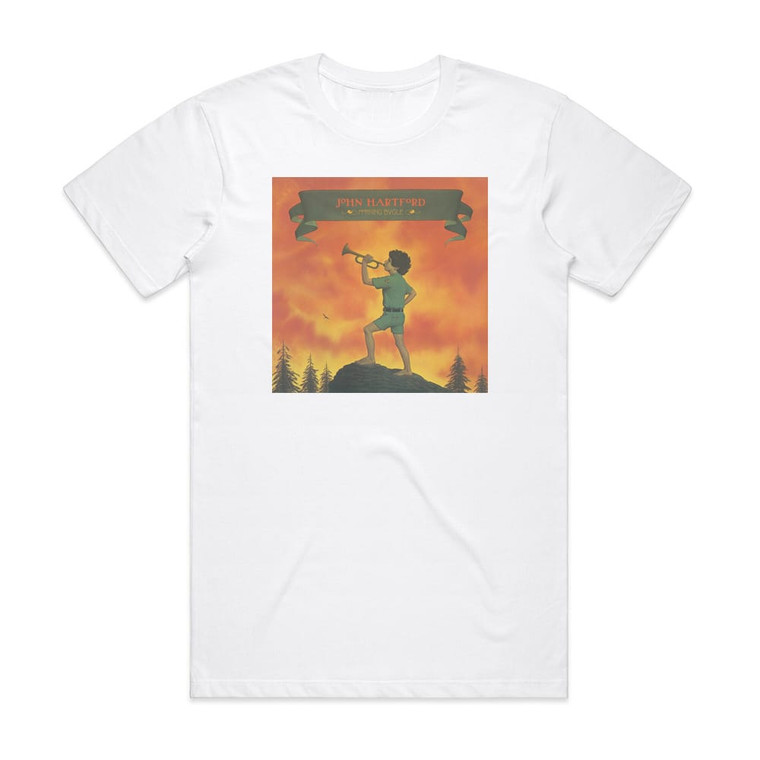 John Hartford Morning Bugle Album Cover T-Shirt White