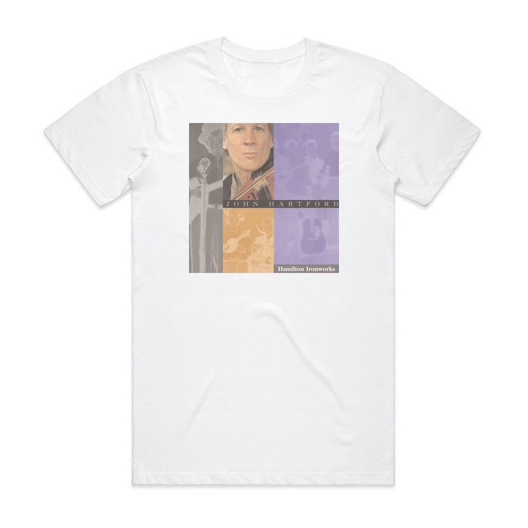 John Hartford Hamilton Ironworks Album Cover T-Shirt White