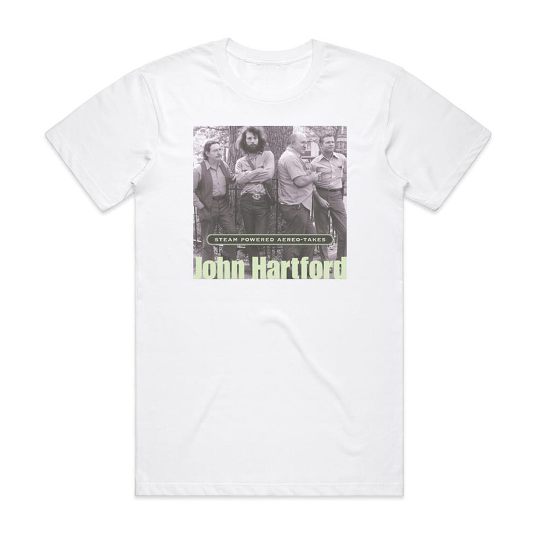John Hartford Steam Powered Aereo Takes Album Cover T-Shirt White