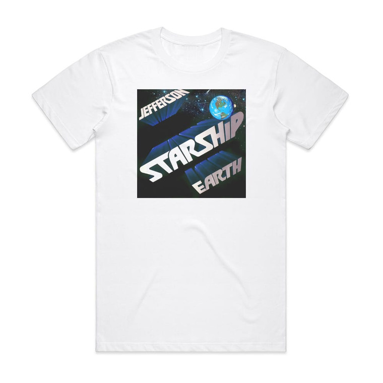 Jefferson Starship Earth Album Cover T-Shirt White