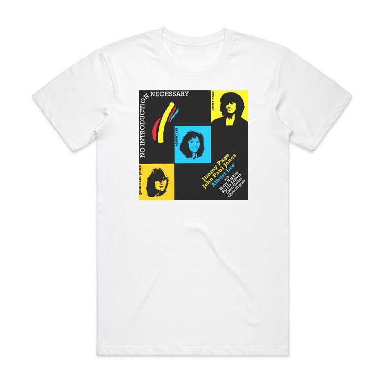 Jimmy Page No Introduction Necessary Album Cover T-Shirt White